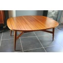 Table basse transformable relevable vintage scandinave 1960 Smorrebrod